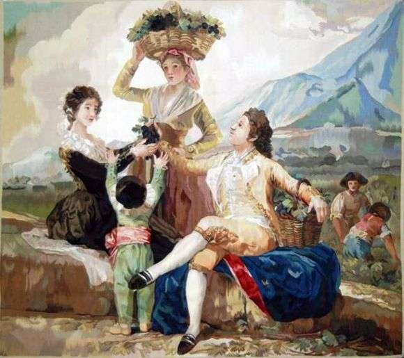 Описание картины Франциско де Гойя «Сбор винограда»