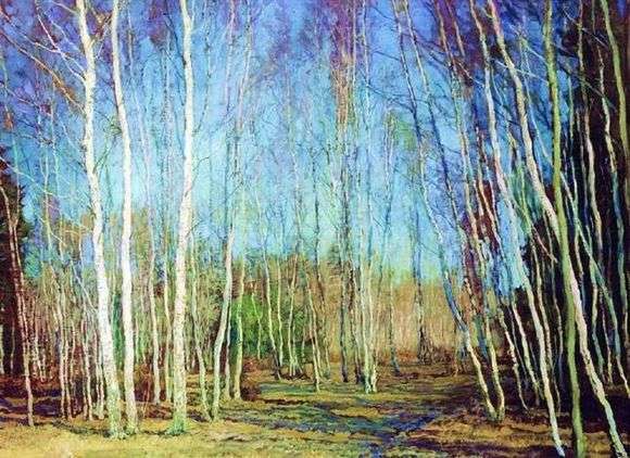 Описание картины Василия Бакшеева «Голубая весна»