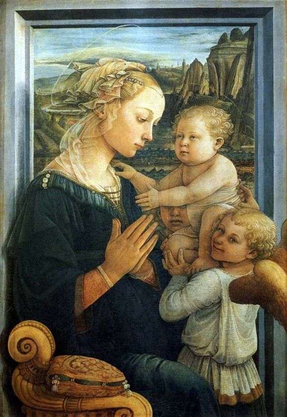 Описание картины Липпи Филиппо «Мадонна с младенцем и ангелами»