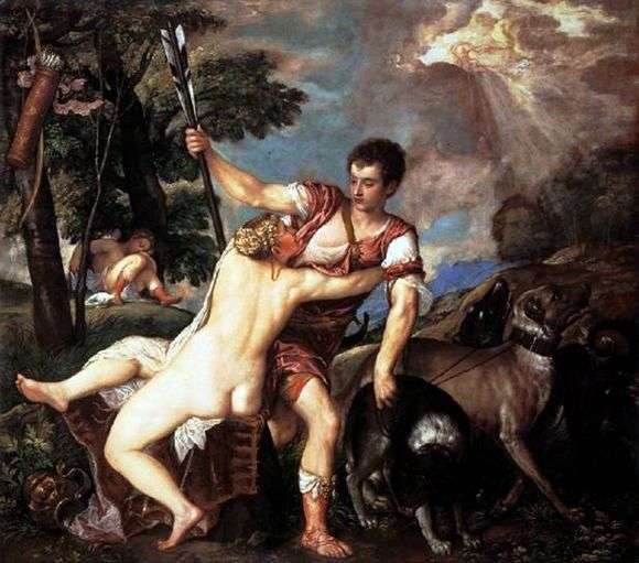 Описание картины Тициана «Венера и Адонис»
