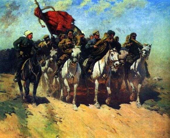 Описание картины Митрофана Грекова «Трубачи первой конной армии»
