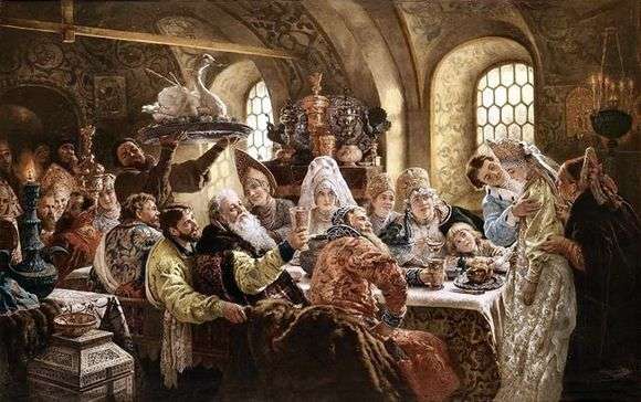 Описание картины Константина Маковского «Боярский свадебный пир»