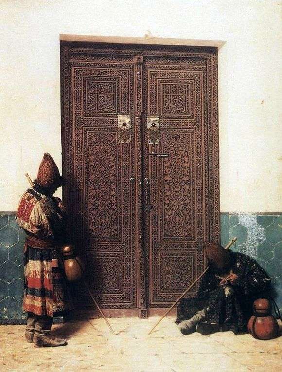 Описание картины Василия Верещагина «У дверей мечети»