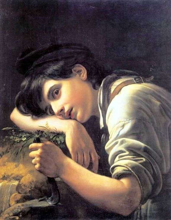Описание картины Ореста Кипренского «Молодой садовник»