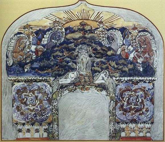 Описание картины Михаила Врубеля «Эскиз камина»