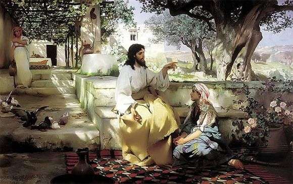 Описание картины Генриха Семирадского «Христос у Марфы и Марии»