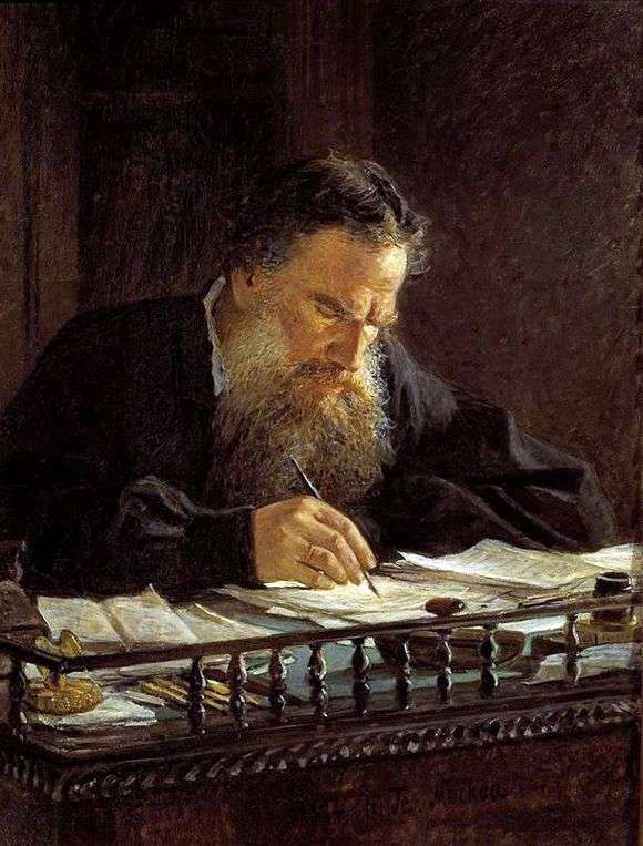 Описание картины Николая Ге «Портрет Л. Н. Толстого»