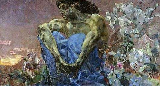 Описание картины Михаила Врубеля «Демон сидящий»