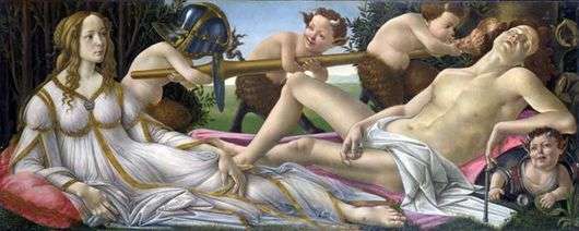 Описание картины Сандро Боттичелли «Венера и Марс»