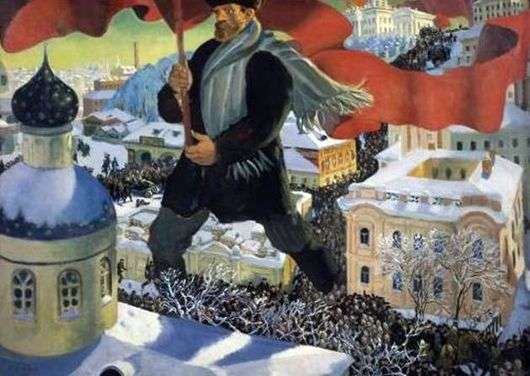 Описание картины Бориса Кустодиева «Большевик»