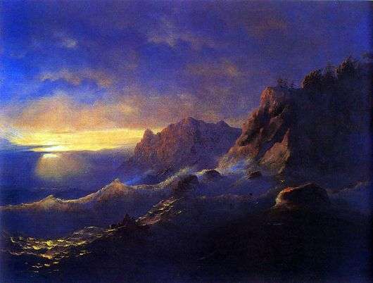 Описание картины Ивана Айвазовского «Закат на море»