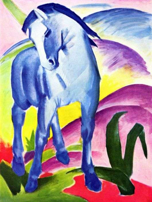 Описание картины Франца Марка «Синий конь»