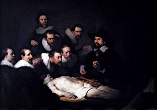 Описание картины Рембрандта «Урок анатомии доктора Тульпа»