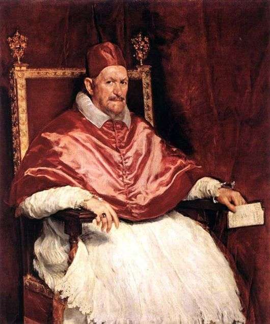 Описание картины Диего Веласкеса «Папа Иннокентий»