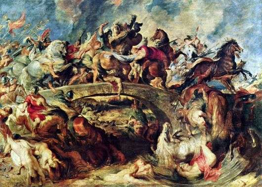 Описание картины Питера Рубенса «Битва с амазонками»