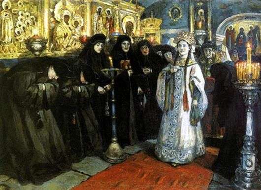 Описание картины Василия Сурикова «Посещение царевной женского монастыря»