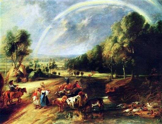Описание картины Питера Пауля Рубенса «Пейзаж с радугой»