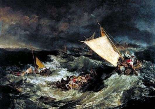 Описание картины Уильяма Тернера «Кораблекрушение»