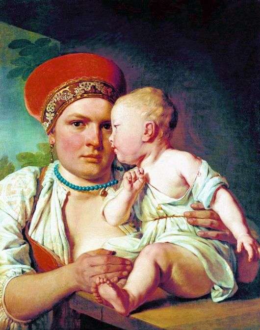 Описание картины Алексея Венецианова «Кормилица с ребенком»