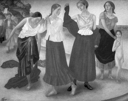 Описание картины Кузьмы Петрова Водкина «Девушки на Волге»