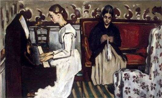 Описание картины Поля Сезанна «Девушка за пианино»