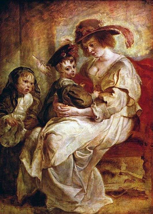 Описание картины Питера Рубенса «Елена Фоурмен с детьми»
