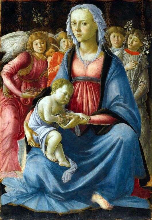Сандро Боттичелли "Мадонна с младенцем и с пятью Ангелами"
