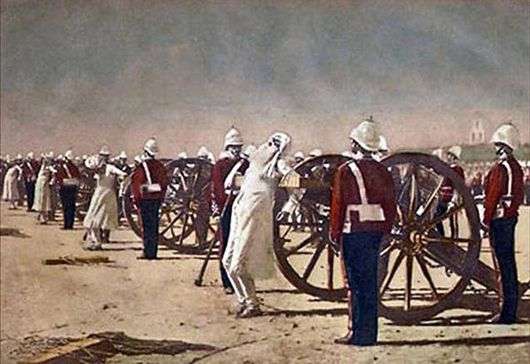 Описание картины Василия Верещагина «Подавления индийского восстания англичанами»