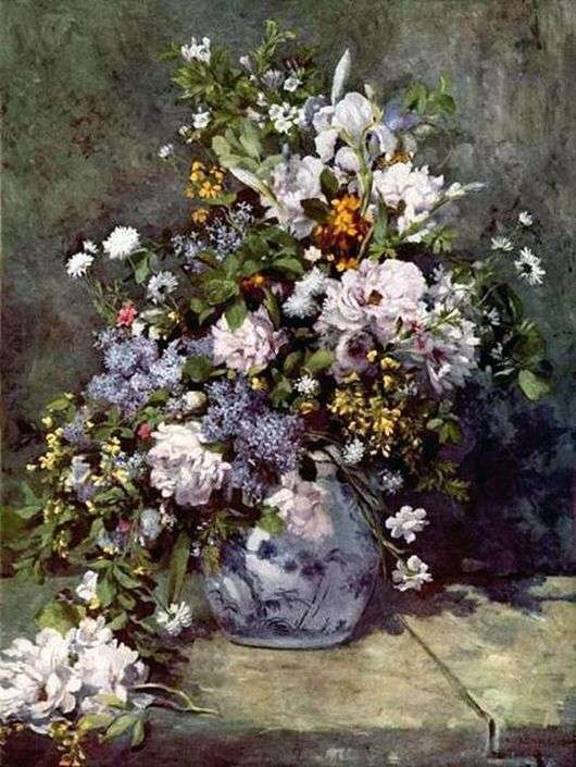 Описание картины Пьера Огюста Ренуара «Ваза с цветами» (Весенний букет)