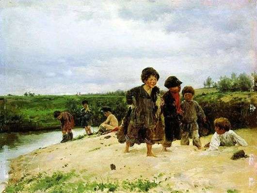 Описание картины Владимира Маковского «От дождя»