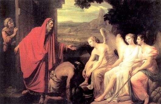 Описание картины Карла Брюллова «Явление Аврааму трех ангелов у дуба Мамврийского»