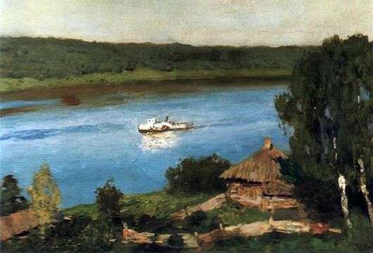Описание картины Исаака Левитана «Пейзаж с пароходом»