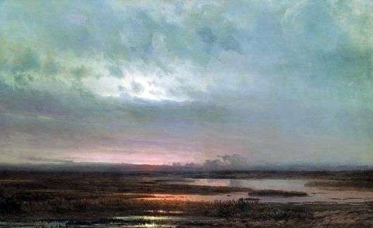 Описание картины Алексея Саврасова «Закат над болотом»