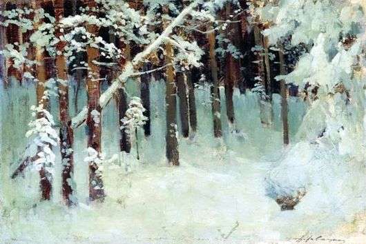 Описание картины Исаака Левитана «Лес зимой»
