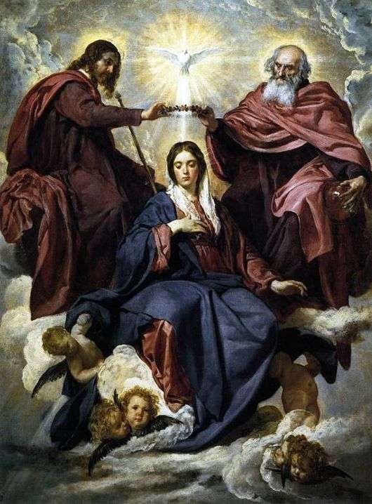 Описание картины Диего Веласкеса «Коронование Марии»