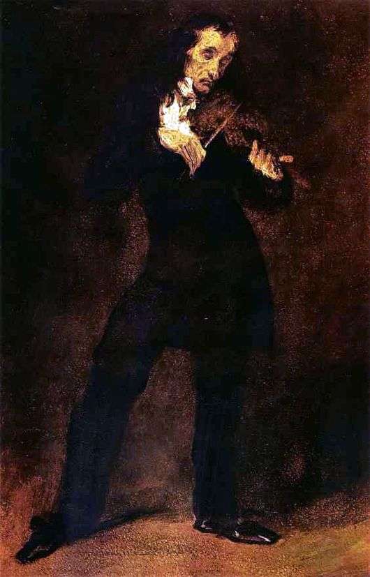 Описание картины Эжена Делакруа «Портрет Паганини»
