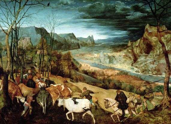 Описание картины Питера Брейгеля «Возвращение стада»