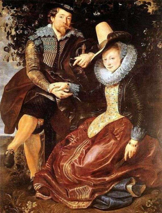 Описание картины Питера Рубенса «Автопортрет с женой Изабеллой»