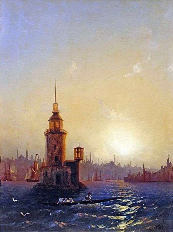Описание картины Ивана Айвазовского «Вид Леандровой башни»