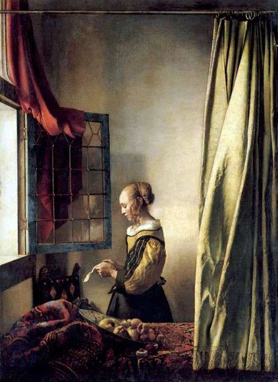 Описание картины Яна Вермеера «Девушка, читающая письмо у открытого окна»