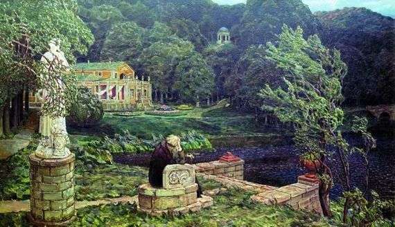 Описание картины Аполлинария Васнецова «Шум старого парка»