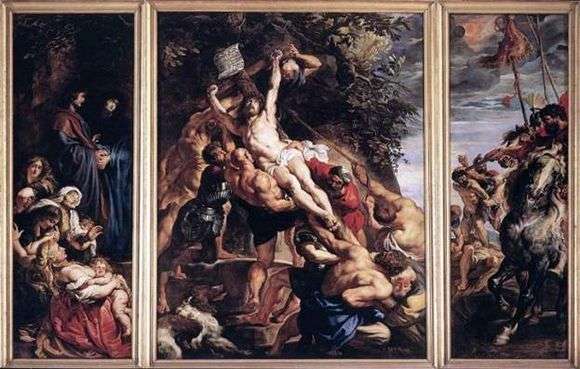 Описание картины Питера Рубенса «Воздвижения Креста»