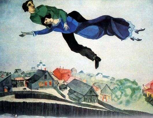 Описание картины Марка Шагала «Над городом»