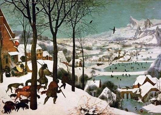 Описание картины Питера Брейгеля «Охотники на снегу»
