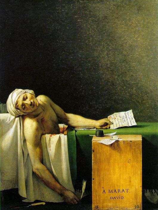 Описание картины Жака Луи Давида «Смерть Марата»