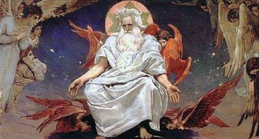 Описание картины Виктора Васнецова «Бог Саваоф»