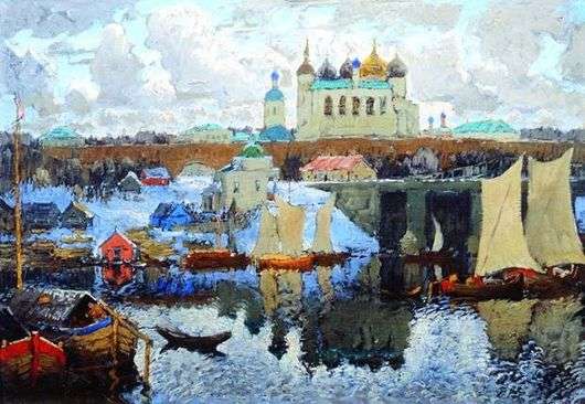 Описание картины Константина Горбатова «Новгород»