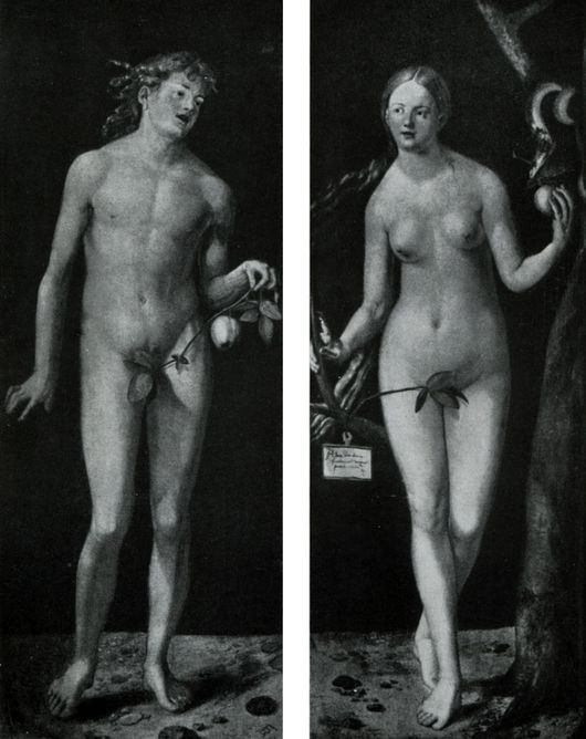 Описание картины Альбрехта Дюрера «Адам и Ева»
